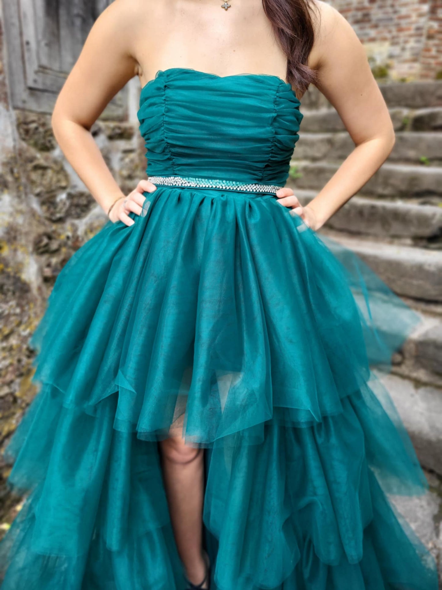 Robe de gala vert sapin