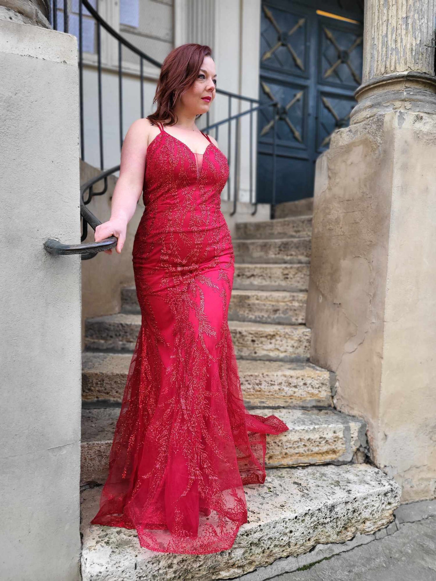 Robe sirène rouge