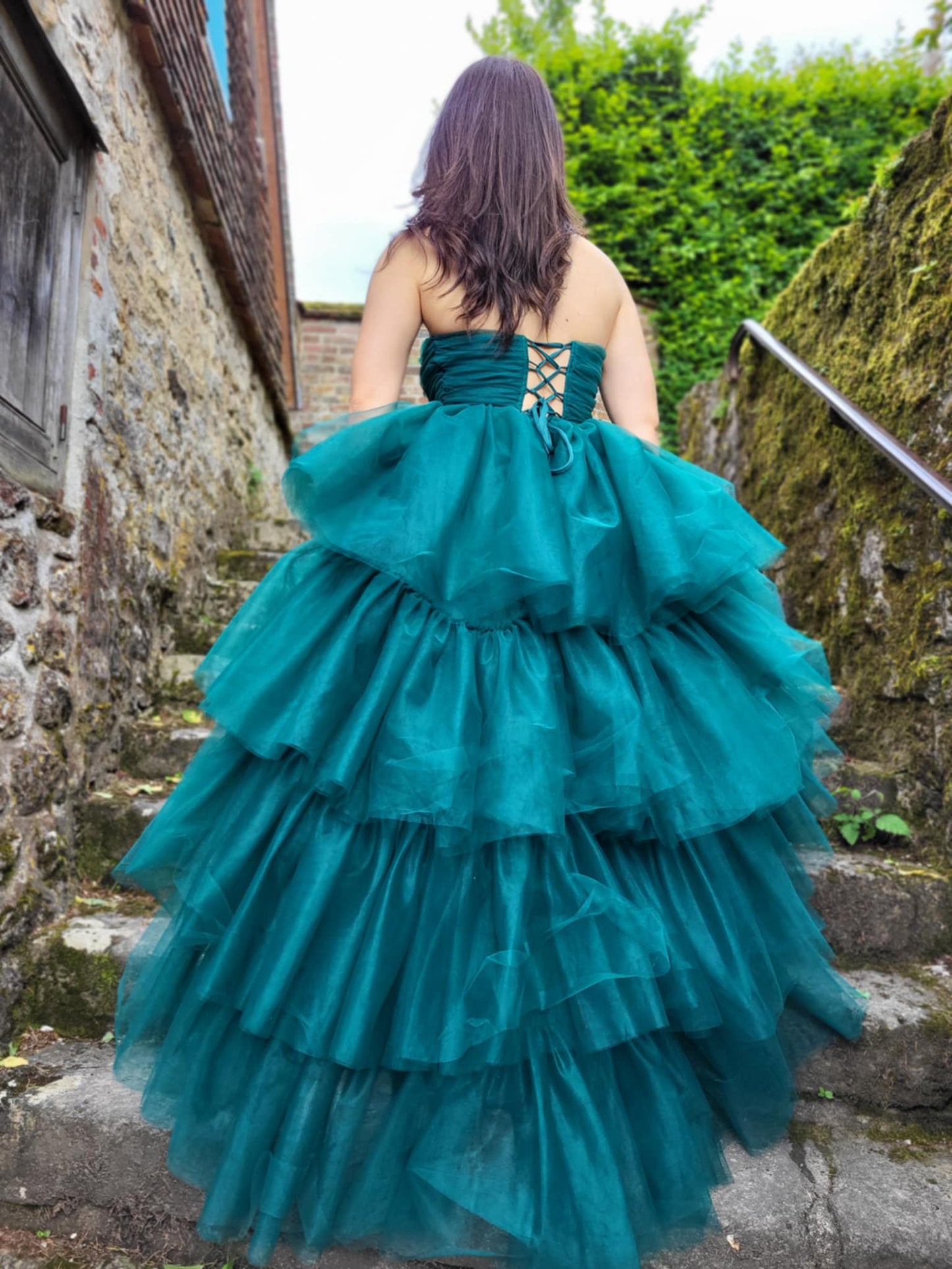 Robe de gala vert sapin