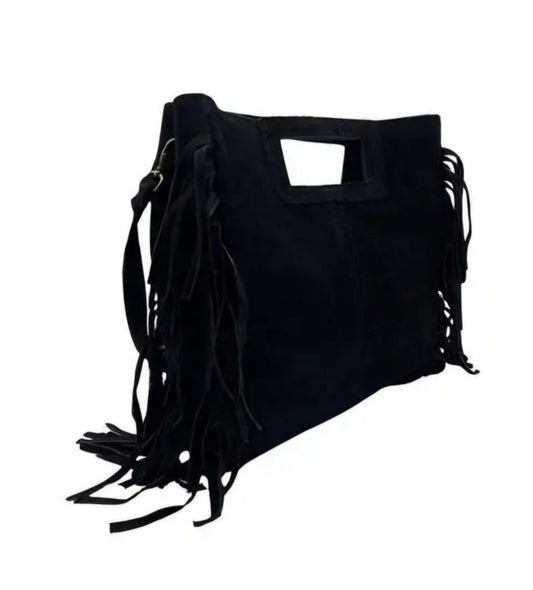 Sac en croute uni noir