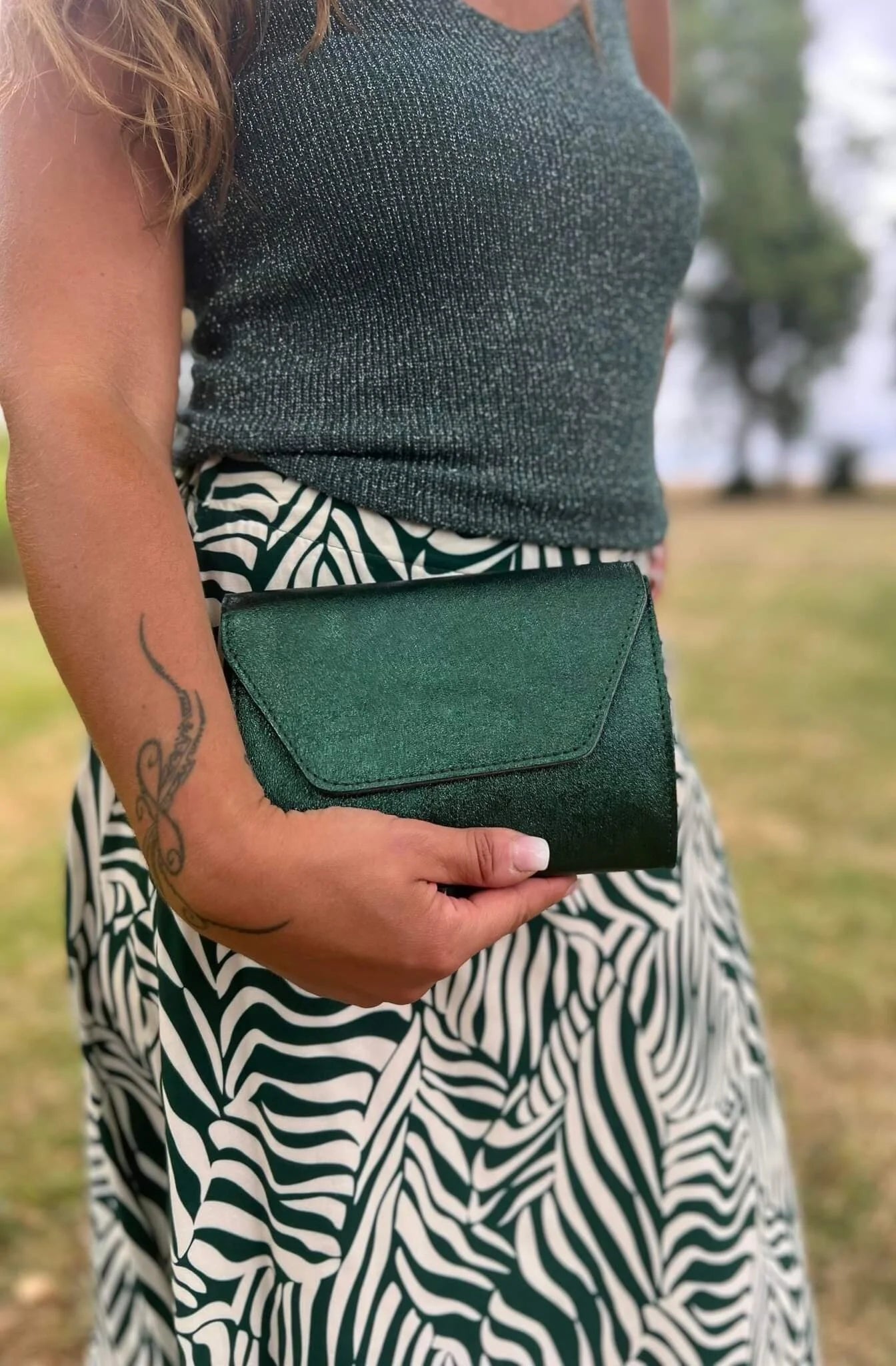 Pochette de soirée en cuir